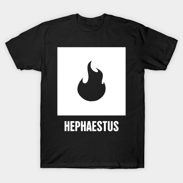 Hephaestus | Greek Mythology God Symbol T-Shirt by Wizardmode